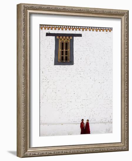 Buddhist Monks, Paro Dzong, Paro, Bhutan-Angelo Cavalli-Framed Photographic Print