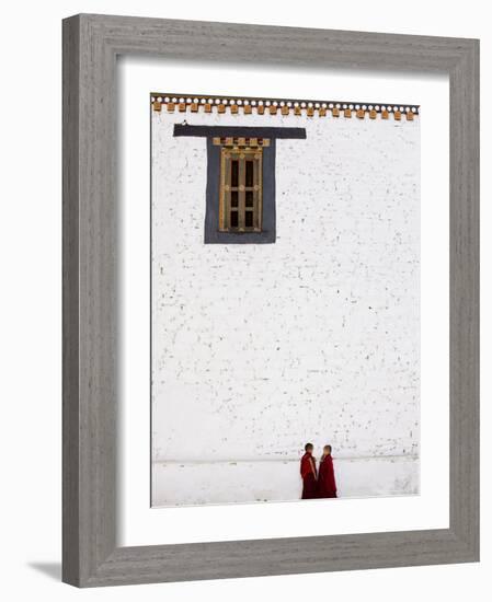 Buddhist Monks, Paro Dzong, Paro, Bhutan-Angelo Cavalli-Framed Photographic Print