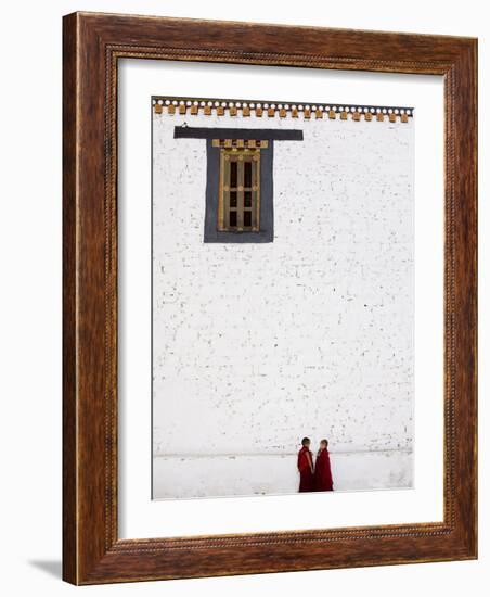 Buddhist Monks, Paro Dzong, Paro, Bhutan-Angelo Cavalli-Framed Photographic Print