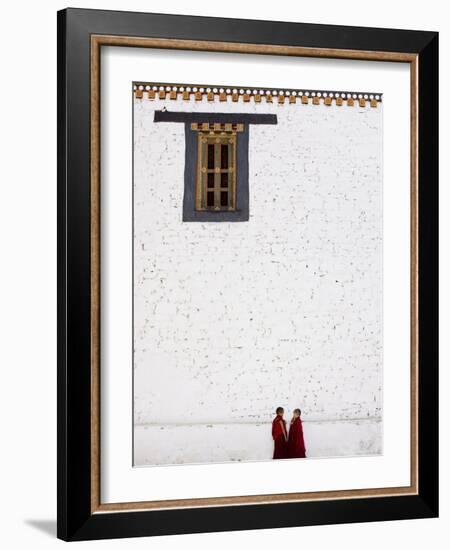 Buddhist Monks, Paro Dzong, Paro, Bhutan-Angelo Cavalli-Framed Photographic Print