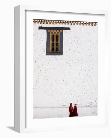 Buddhist Monks, Paro Dzong, Paro, Bhutan-Angelo Cavalli-Framed Photographic Print