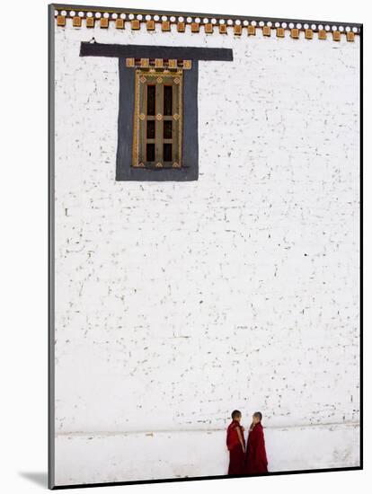 Buddhist Monks, Paro Dzong, Paro, Bhutan-Angelo Cavalli-Mounted Photographic Print