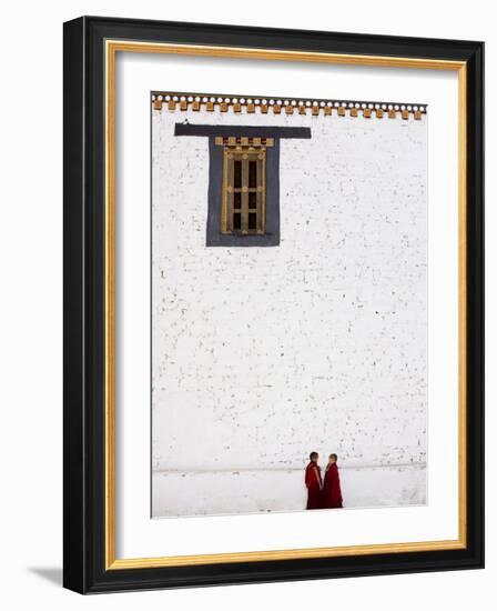 Buddhist Monks, Paro Dzong, Paro, Bhutan-Angelo Cavalli-Framed Photographic Print