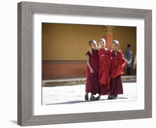 Buddhist Monks, Paro Dzong, Paro, Bhutan-Angelo Cavalli-Framed Photographic Print