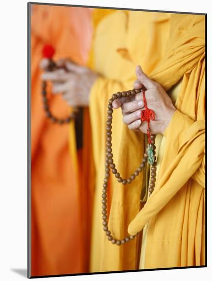 Buddhist Monks Praying, Thiais, Val De Marne, France, Europe-null-Mounted Photographic Print