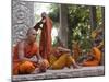 Buddhist Monks Relaxing Amongst the Temples of Angkor, Cambodia, Indochina, Southeast Asia-Andrew Mcconnell-Mounted Photographic Print