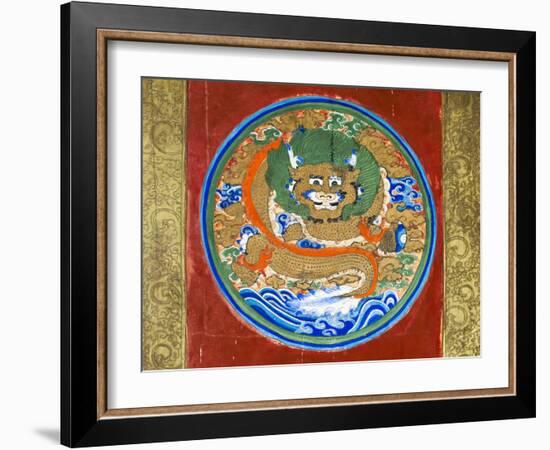 Buddhist mural inside the grotto, Mati Temple Scenic Area. Zhangye, Gansu Province, China.-Keren Su-Framed Photographic Print