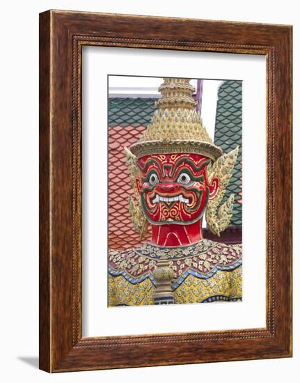 Buddhist Mythology Yaksa, Temple of the Emerald Buddha, Bangkok, Thailand-David R. Frazier-Framed Photographic Print