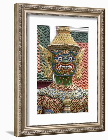 Buddhist Mythology Yaksa, Temple of the Emerald Buddha, Bangkok, Thailand-David R. Frazier-Framed Photographic Print