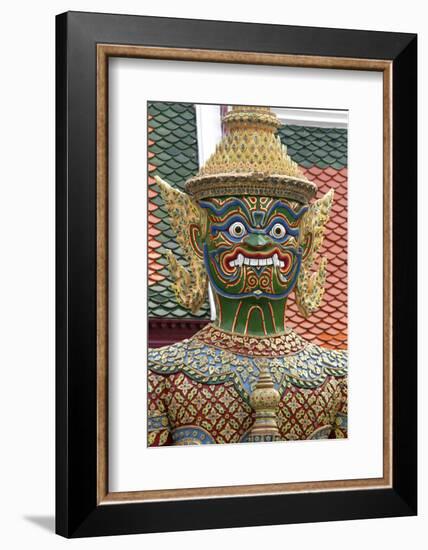 Buddhist Mythology Yaksa, Temple of the Emerald Buddha, Bangkok, Thailand-David R. Frazier-Framed Photographic Print