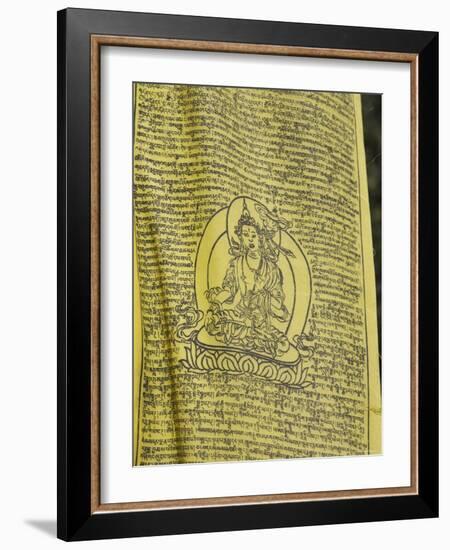 Buddhist Prayer Flag, Taktshang Goemba (Tiger's Nest) Monastery, Paro, Bhutan-Angelo Cavalli-Framed Photographic Print