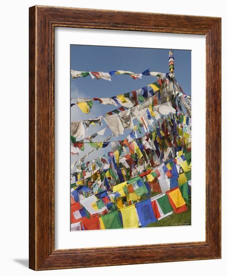 Buddhist Prayer Flags, Mcleod Ganj, Dharamsala, Himachal Pradesh State, India, Asia-Jochen Schlenker-Framed Photographic Print