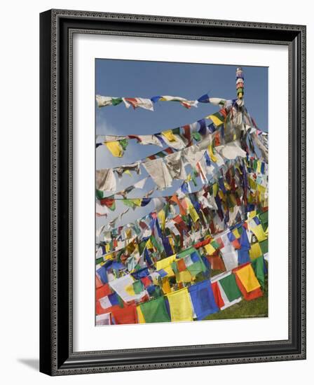 Buddhist Prayer Flags, Mcleod Ganj, Dharamsala, Himachal Pradesh State, India, Asia-Jochen Schlenker-Framed Photographic Print