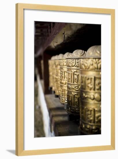 Buddhist Prayer Wheels, Namche Gompa (Monastery), Namche Bazaar, Solu Khumbu Region, Nepal-Ben Pipe-Framed Photographic Print