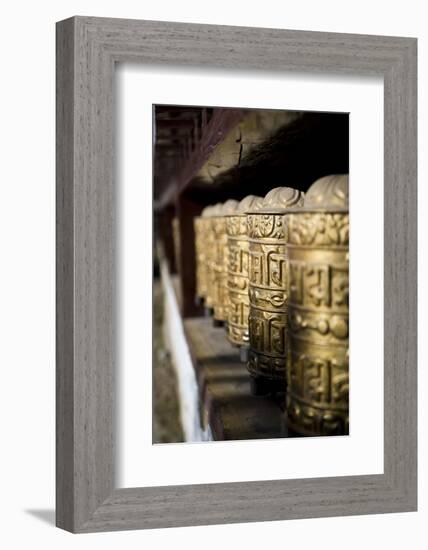 Buddhist Prayer Wheels, Namche Gompa (Monastery), Namche Bazaar, Solu Khumbu Region, Nepal-Ben Pipe-Framed Photographic Print