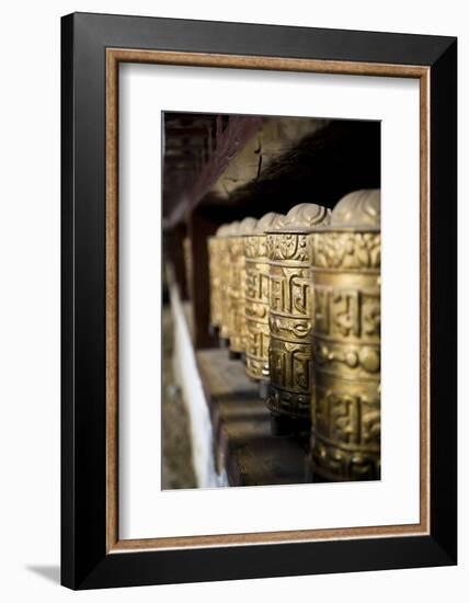 Buddhist Prayer Wheels, Namche Gompa (Monastery), Namche Bazaar, Solu Khumbu Region, Nepal-Ben Pipe-Framed Photographic Print