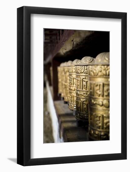 Buddhist Prayer Wheels, Namche Gompa (Monastery), Namche Bazaar, Solu Khumbu Region, Nepal-Ben Pipe-Framed Photographic Print