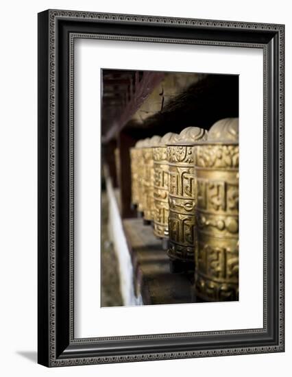 Buddhist Prayer Wheels, Namche Gompa (Monastery), Namche Bazaar, Solu Khumbu Region, Nepal-Ben Pipe-Framed Photographic Print