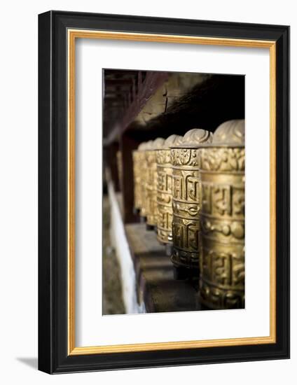 Buddhist Prayer Wheels, Namche Gompa (Monastery), Namche Bazaar, Solu Khumbu Region, Nepal-Ben Pipe-Framed Photographic Print