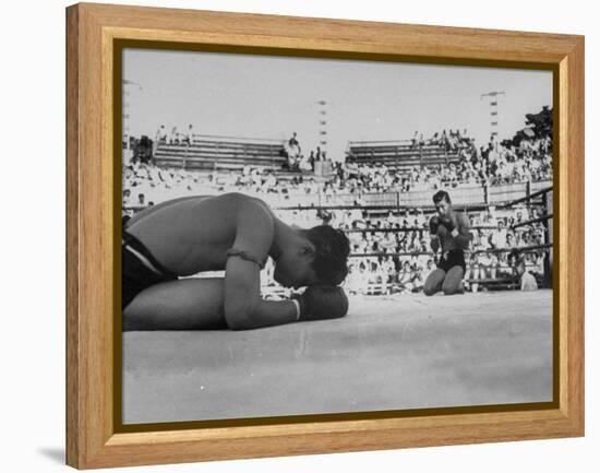 Buddhist Prayers at Beginning of the Prefight Ceremony of Muay Thai Boxing-Jack Birns-Framed Premier Image Canvas