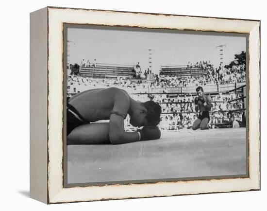 Buddhist Prayers at Beginning of the Prefight Ceremony of Muay Thai Boxing-Jack Birns-Framed Premier Image Canvas