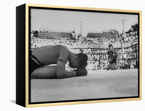 Buddhist Prayers at Beginning of the Prefight Ceremony of Muay Thai Boxing-Jack Birns-Framed Premier Image Canvas