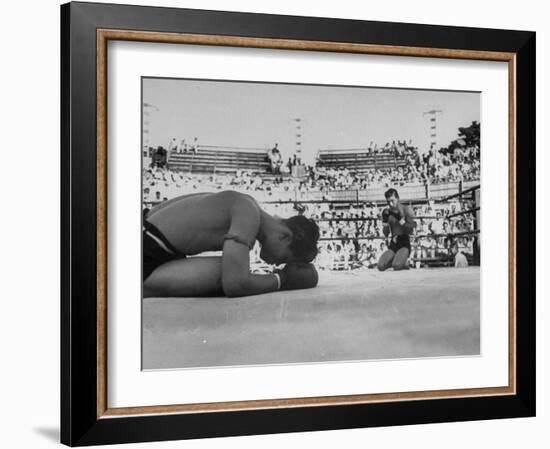 Buddhist Prayers at Beginning of the Prefight Ceremony of Muay Thai Boxing-Jack Birns-Framed Photographic Print