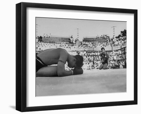 Buddhist Prayers at Beginning of the Prefight Ceremony of Muay Thai Boxing-Jack Birns-Framed Photographic Print