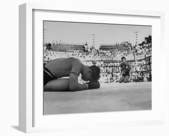 Buddhist Prayers at Beginning of the Prefight Ceremony of Muay Thai Boxing-Jack Birns-Framed Photographic Print