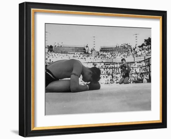 Buddhist Prayers at Beginning of the Prefight Ceremony of Muay Thai Boxing-Jack Birns-Framed Photographic Print