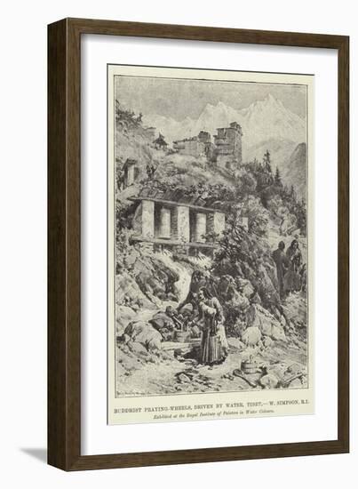 Buddhist Praying-Wheels, Driven by Water, Tibet-William 'Crimea' Simpson-Framed Giclee Print