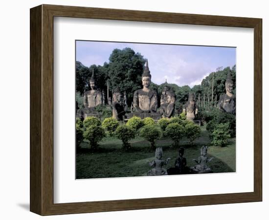 Buddhist Sculptures at Xieng Khuan Buddha Park, Vientiane, Laos-Keren Su-Framed Photographic Print