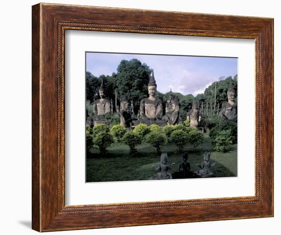 Buddhist Sculptures at Xieng Khuan Buddha Park, Vientiane, Laos-Keren Su-Framed Photographic Print