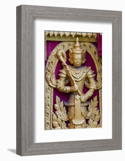 Buddhist Statue, Kuthodaw Pagoda, Mandalay, Myanmar-Keren Su-Framed Photographic Print