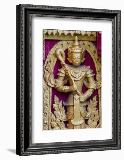 Buddhist Statue, Kuthodaw Pagoda, Mandalay, Myanmar-Keren Su-Framed Photographic Print