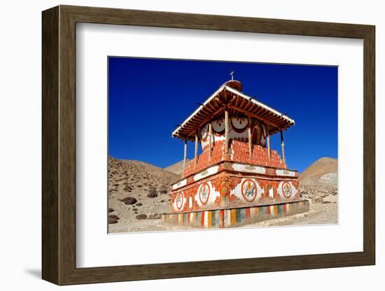 Buddhist stupa (chorten) near Tsarang village, Mustang, Nepal, Himalayas, Asia-null-Framed Photographic Print