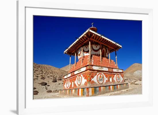 Buddhist stupa (chorten) near Tsarang village, Mustang, Nepal, Himalayas, Asia-null-Framed Photographic Print