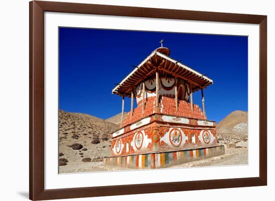 Buddhist stupa (chorten) near Tsarang village, Mustang, Nepal, Himalayas, Asia-null-Framed Photographic Print