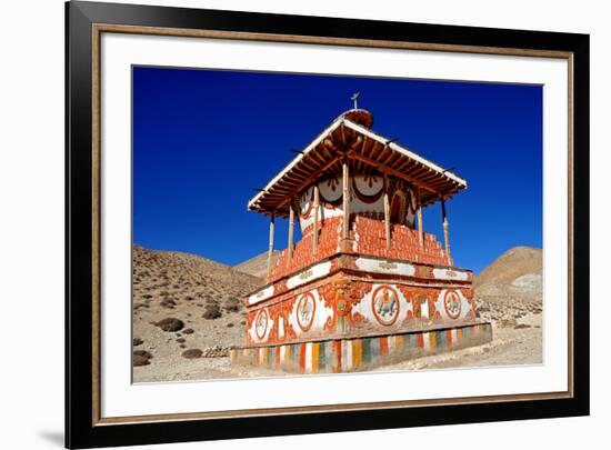 Buddhist stupa (chorten) near Tsarang village, Mustang, Nepal, Himalayas, Asia-null-Framed Photographic Print