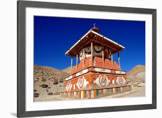 Buddhist stupa (chorten) near Tsarang village, Mustang, Nepal, Himalayas, Asia-null-Framed Photographic Print