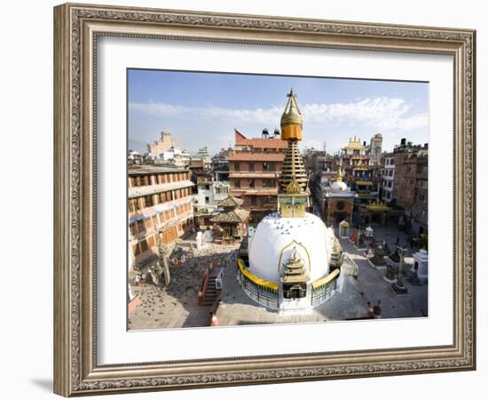 Buddhist Stupa in the Old Part of Kathmandu Near Durbar Square, Kathmandu, Nepal, Asia-Lee Frost-Framed Photographic Print