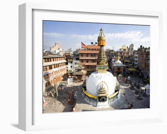 Buddhist Stupa in the Old Part of Kathmandu Near Durbar Square, Kathmandu, Nepal, Asia-Lee Frost-Framed Photographic Print