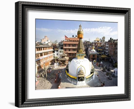 Buddhist Stupa in the Old Part of Kathmandu Near Durbar Square, Kathmandu, Nepal, Asia-Lee Frost-Framed Photographic Print