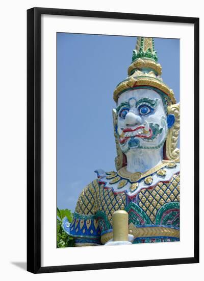 Buddhist Temple and Mythological Creature, Wat Plai Laem, Ko Samui, Thailand-Cindy Miller Hopkins-Framed Photographic Print