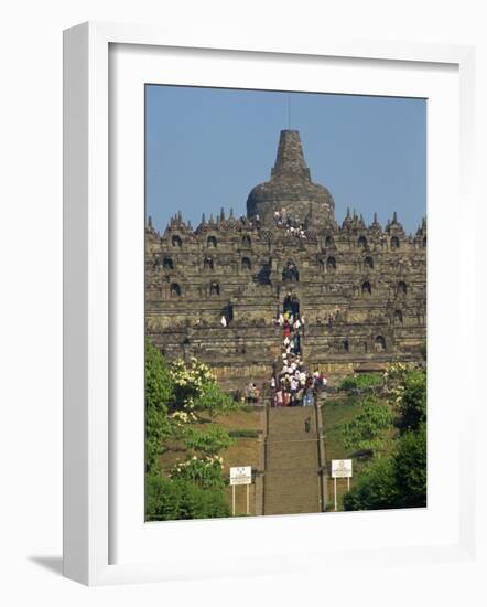 Buddhist Temple, Borobudur, UNESCO World Heritage Site, Java, Indonesia, Southeast Asia-Harding Robert-Framed Photographic Print