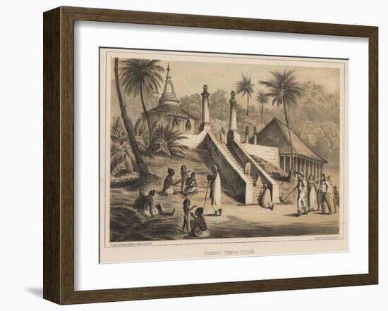 Buddhist Temple, Ceylon, 1855-Wilhelm Joseph Heine-Framed Giclee Print