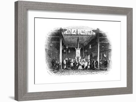 Buddhist Temple, China, 1847-null-Framed Giclee Print