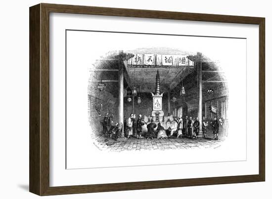 Buddhist Temple, China, 1847-null-Framed Giclee Print