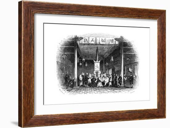 Buddhist Temple, China, 1847-null-Framed Giclee Print