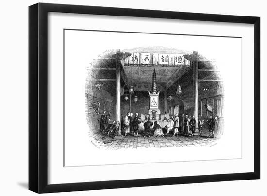 Buddhist Temple, China, 1847-null-Framed Giclee Print